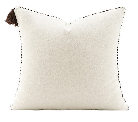 Modern Sofa Pillows, Modern Square Pillows, Simple White Decorative Pillows for Couch,Contemporary Throw Pillows for Living Room-Paintingforhome