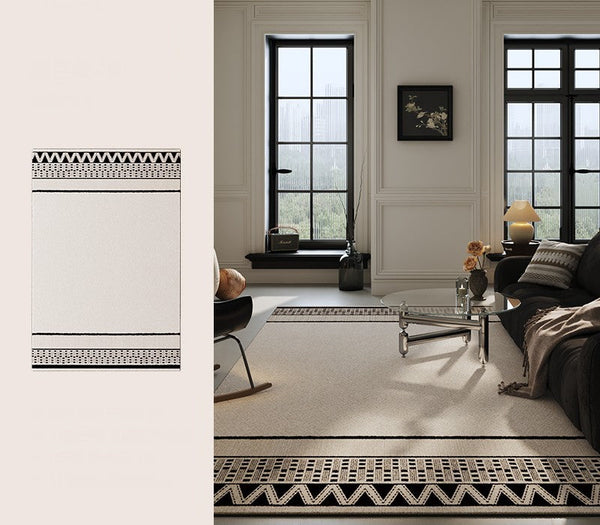 Large Geometric Contemporary Rugs, Mid Century Modern Rugs for Living Room, Abstract Contemporary Modern Rugs for Dining Room-Paintingforhome