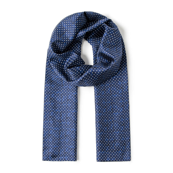 Formal Wear Silk Scarf, Silk Ascot For Men, British Style Long Scarf, Luxury Blue Silk Neck Scarf, Silk Scarf For Suit, Business Silk Scarf Men, Mens Spring Autumn Scarf, Lightweight Silk Scarf Men