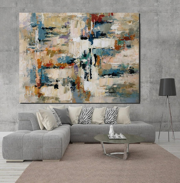 Extra Large Paintings, Acrylic Abstract Art, Modern Abstract Acrylic Painting, Living Room Wall Painting, Large Paintings for Living Room-Paintingforhome