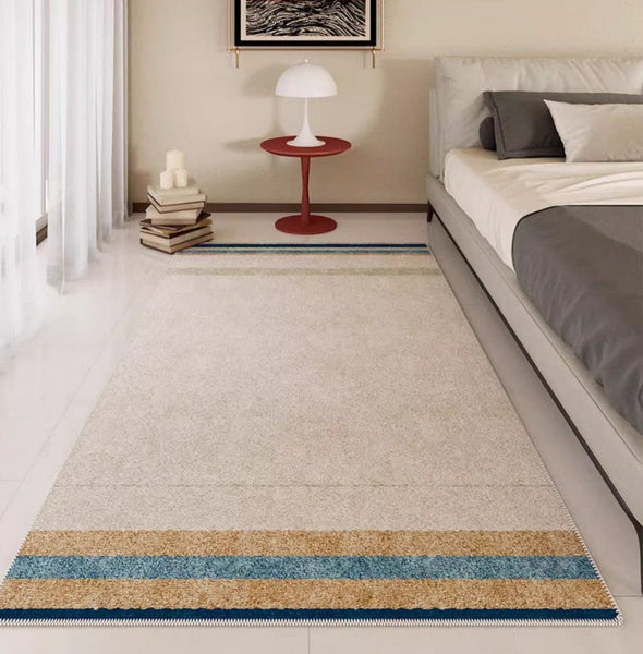 Modern Rugs under Dining Room Table, Abstract Area Rugs for Living Room, Modern Carpets for Kitchen, Geometric Contemporary Modern Rugs Next to Bed-Paintingforhome