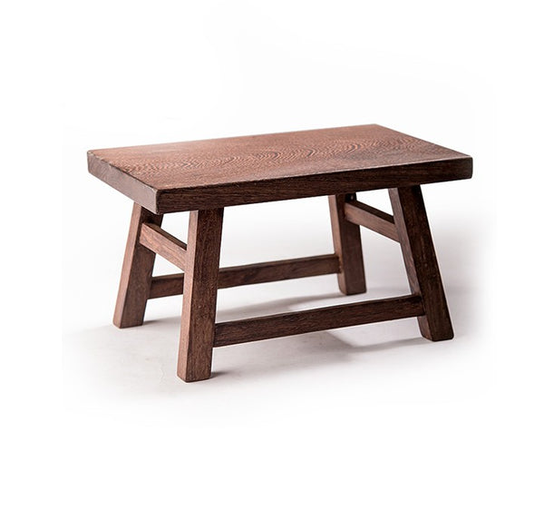 Shoe-changing Stool, Solid Wood low Stool, Wenge Wood Stool, Children's Wooden Stool, Sofa Stool, Dining Table Stool-Paintingforhome
