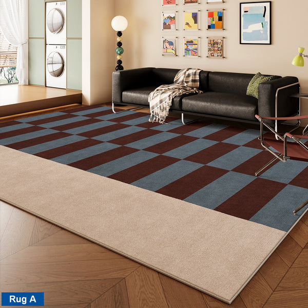 Modern Rugs under Coffee Table, Mid Century Contemporary Modern Rugs, Colorful Modern Rugs for Living Room, Dining Room Geometric Modern Rugs