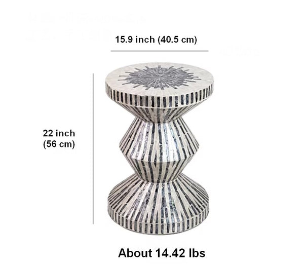 Bedside Small Side Table, Portable Casual Side Table, Shell Small Sofa Side Table, Contemporary Round Side Table, Creative Coffee Table-Paintingforhome