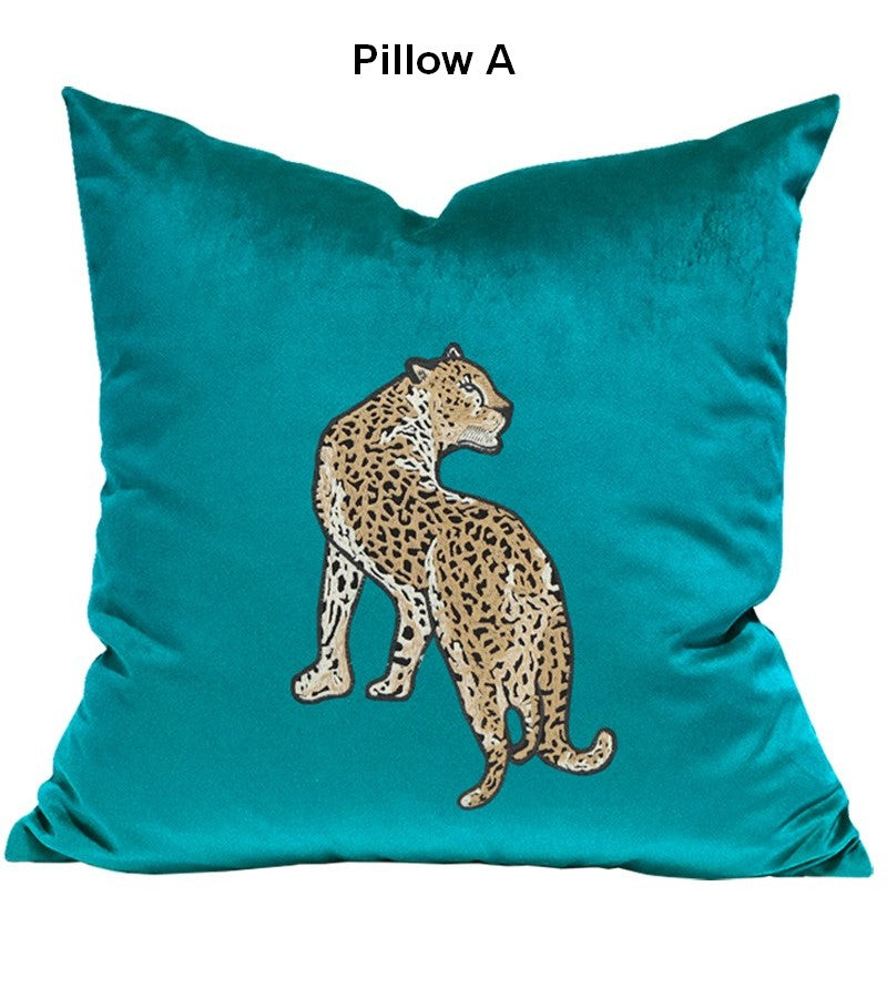 Decorative Pillows for Living Room, Modern Sofa Pillows, Cheetah Decorative Throw Pillows, Contemporary Throw Pillows-Paintingforhome