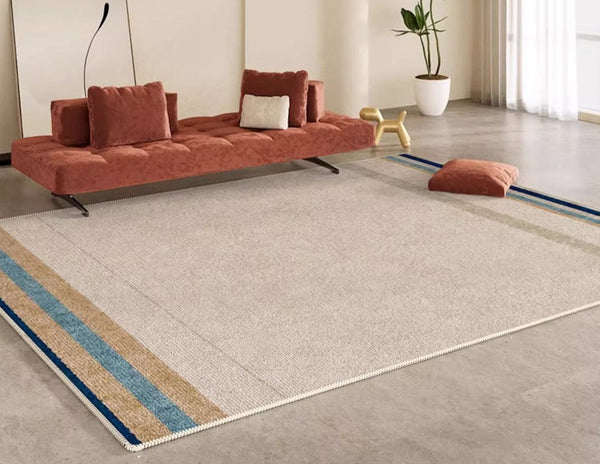 Modern Rugs under Dining Room Table, Abstract Area Rugs for Living Room, Modern Carpets for Kitchen, Geometric Contemporary Modern Rugs Next to Bed-Paintingforhome