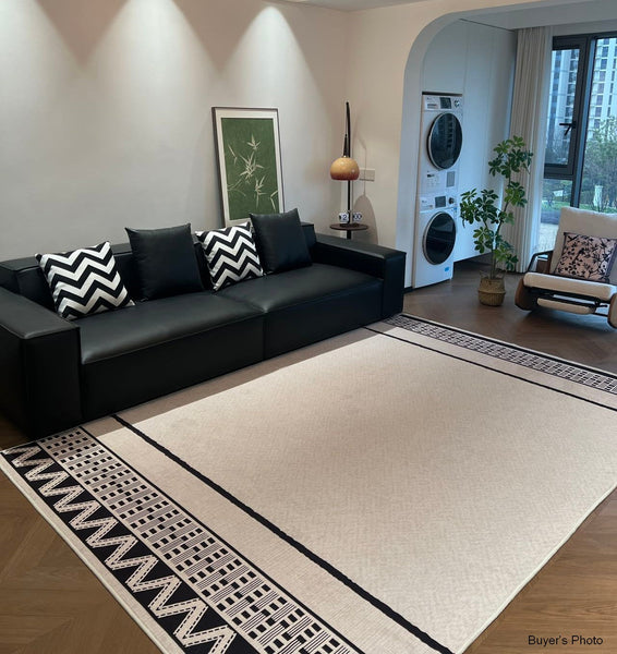 Large Geometric Contemporary Rugs, Mid Century Modern Rugs for Living Room, Abstract Contemporary Modern Rugs for Dining Room-Paintingforhome