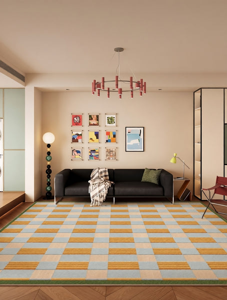 Modern Rugs for Living Room, Geometric Modern Carpets, Mid Century Contemporary Rugs, Colorful Abstract Rugs for Bedroom
