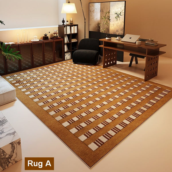 Modern Living Room Rug Ideas, Geometric Modern Rugs for Dining Room, Mid Century Colorful Rugs, Contemporary Abstract Rugs under Coffee Table-Paintingforhome