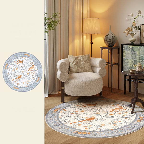 Dining Room Contemporary Round Rugs, Bedroom Modern Round Rugs, Modern Rug Ideas for Living Room, Circular Modern Rugs under Chairs-Paintingforhome