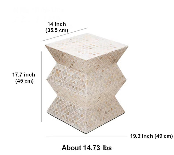 Portable Casual Side Table, Shell Small Sofa Side Table, Unique Small End Table, Contemporary Round Side Table, Creative Coffee Table-Paintingforhome