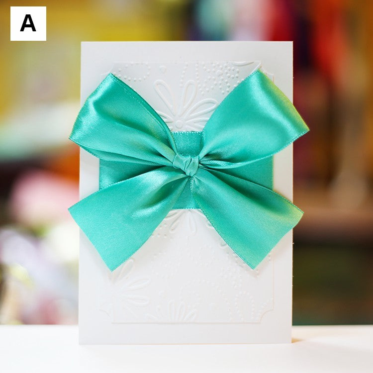 Unique Anniversary Greeting Card to Lovers, Beautiful Valentine's Day Greeting Card, Creative Birthday Greeting Card, Bowknot Greeting Cards, Original Handmade Wedding Greeting Card-Paintingforhome