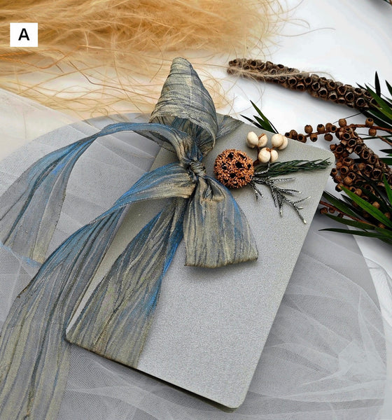 Dried Flower Bowknot Greeting Cards, Original Handmade Anniversary Greeting Card, Creative Birthday Greeting Card, Beautiful Valentine's Day Greeting Card, Unique Wedding Greeting Card-Paintingforhome