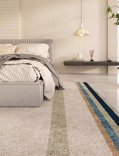 Modern Rugs under Dining Room Table, Abstract Area Rugs for Living Room, Modern Carpets for Kitchen, Geometric Contemporary Modern Rugs Next to Bed-Paintingforhome