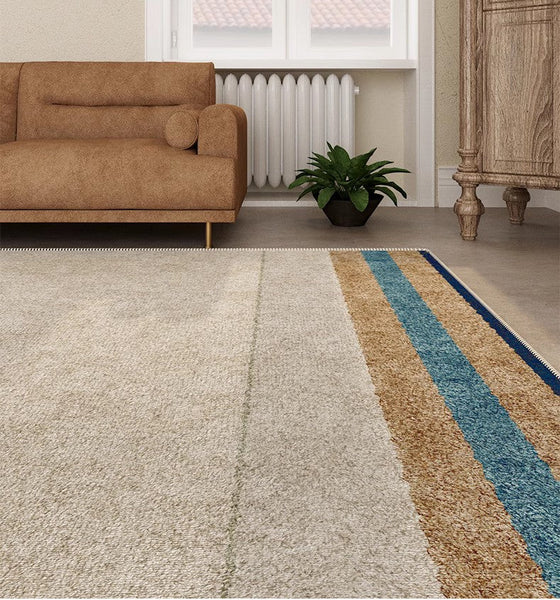 Modern Rugs under Dining Room Table, Abstract Area Rugs for Living Room, Modern Carpets for Kitchen, Geometric Contemporary Modern Rugs Next to Bed-Paintingforhome