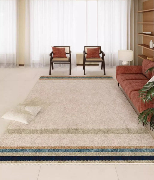 Modern Rugs under Dining Room Table, Abstract Area Rugs for Living Room, Modern Carpets for Kitchen, Geometric Contemporary Modern Rugs Next to Bed-Paintingforhome