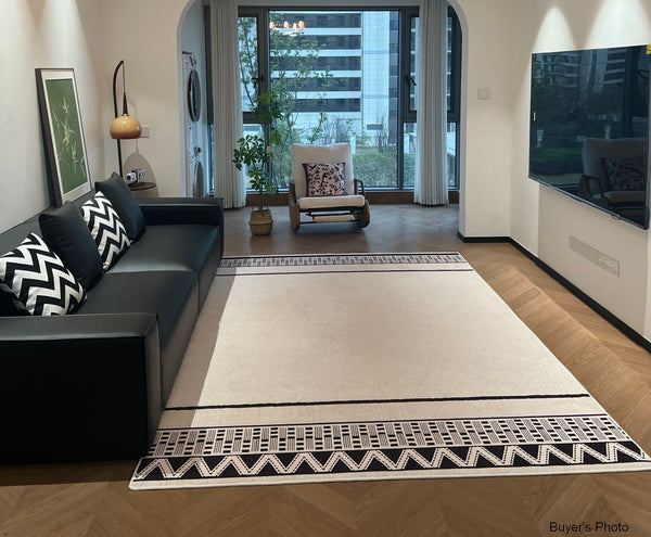 Mid Century Modern Rugs for Living Room, Abstract Contemporary Modern Rugs for Dining Room, Geometric Contemporary Rugs-Paintingforhome