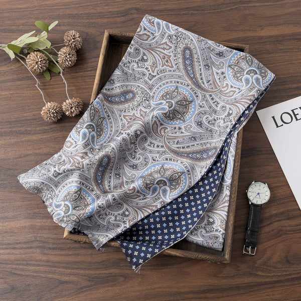 Business Silk Scarf Men, Silk Scarf For Suit, British Style Long Scarf, Luxury Silk Neck Scarf, Mens Spring Autumn Scarf, Formal Wear Silk Scarf, Silk Ascot For Men, Lightweight Silk Scarf Men-Paintingforhome