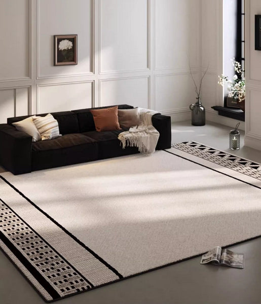 Large Geometric Contemporary Rugs, Mid Century Modern Rugs for Living Room, Abstract Contemporary Modern Rugs for Dining Room-Paintingforhome