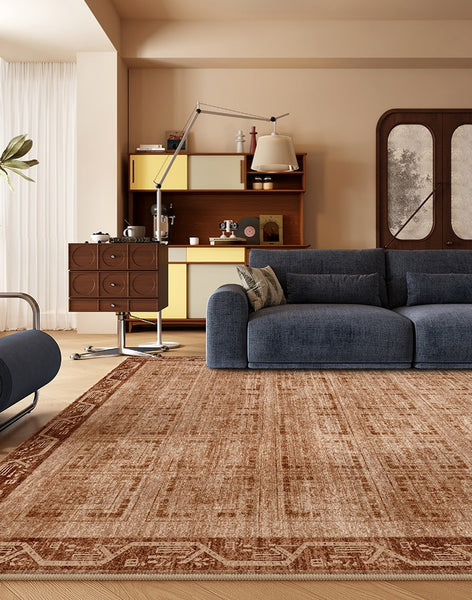 Large Abstract Rugs for Living Room, Mid Century Geometric Contemporary Modern Rugs Next to Bed, Large Modern Area Rugs-Paintingforhome