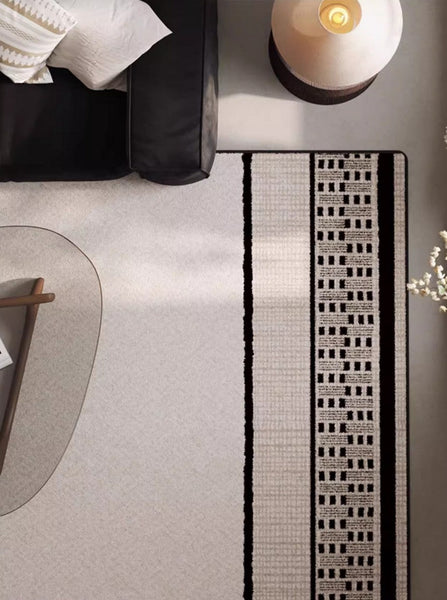 Mid Century Modern Rugs for Living Room, Abstract Contemporary Modern Rugs for Dining Room, Geometric Contemporary Rugs-Paintingforhome