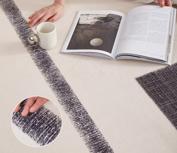 Abstract Area Rugs for Living Room, Geometric Contemporary Modern Rugs Next to Bed, Modern Carpets for Office, Modern Soft Rugs under Dining Room Table-Paintingforhome