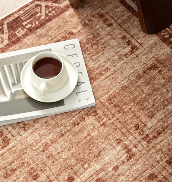 Large Abstract Rugs for Living Room, Mid Century Geometric Contemporary Modern Rugs Next to Bed, Large Modern Area Rugs-Paintingforhome