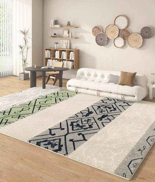 Abstract Area Rugs for Living Room, Modern Rugs for Dining Room, Modern Runner Rugs for Hallway, Thick Contemporary Area Rugs Next to Bed-Paintingforhome