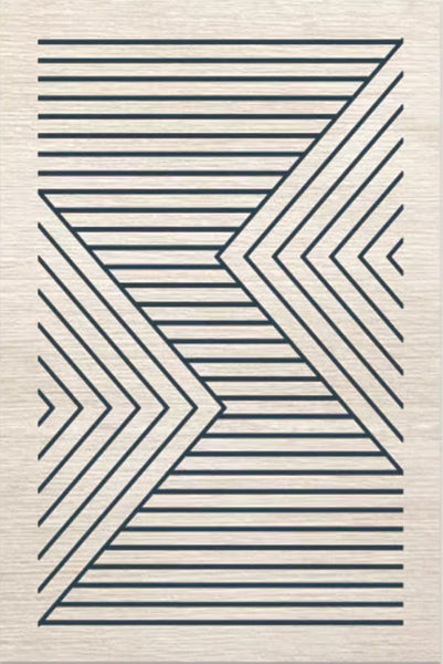 Contemporary Rugs for Living Room, Bathroom Runner Rugs, Bohemian Stripe Runner Rugs Next to Bed, Large Modern Rugs for Dining Room-Paintingforhome