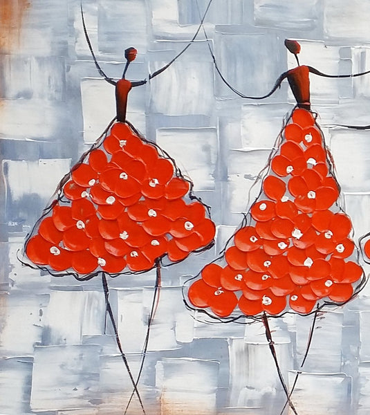 Contemporary Wall Art Ideas, Ballet Dancer Painting, Acrylic Canvas Painting, Buy Art Online, Abstract Painting for Dining Room