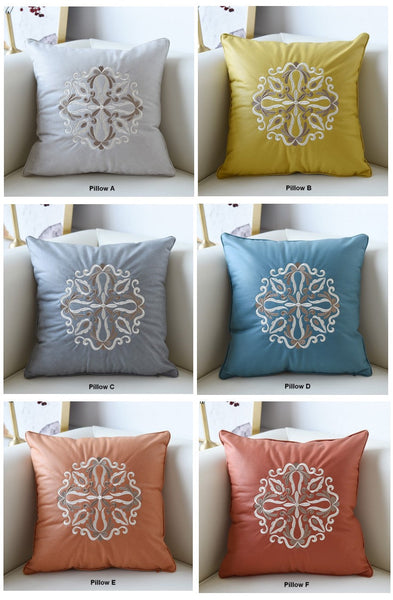 Decorative Flower Pattern Throw Pillows for Couch, Modern Throw Pillows, Contemporary Decorative Pillows, Modern Sofa Pillows-Paintingforhome