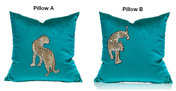 Decorative Pillows for Living Room, Modern Sofa Pillows, Cheetah Decorative Throw Pillows, Contemporary Throw Pillows-Paintingforhome