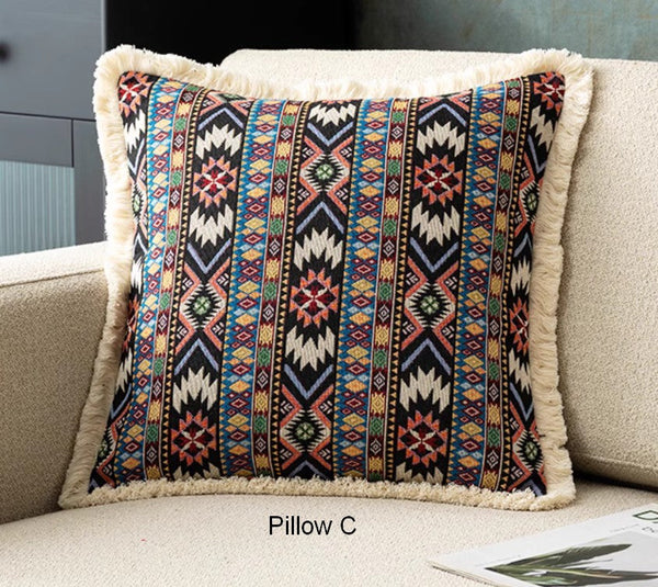 Extra Large Modern Geometric Pillows, Decorative Throw Pillows for Bedroom, Bohemian Decorative Sofa Pillows for Living Room, Oriental Throw Pillow for Couch-Paintingforhome