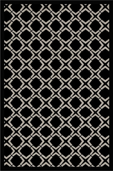 Modern Area Rugs under Sofa, Modern Black Rugs for Living Room, Abstract Contemporary Rugs for Bedroom, Dining Room Floor Rugs, Modern Carpets for Office-Paintingforhome