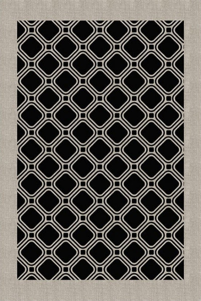 Elegant Modern Area Rugs under Sofa, Dining Room Floor Rugs, Mid Century Black Rugs for Living Room, Abstract Contemporary Rugs for Bedroom, Modern Carpets for Office-Paintingforhome