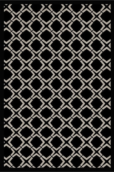 Abstract Contemporary Rugs for Bedroom, Modern Area Rugs under Sofa, Modern Black Rugs for Living Room, Dining Room Floor Rugs, Modern Carpets for Office-Paintingforhome