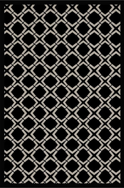 Abstract Contemporary Rugs for Bedroom, Modern Area Rugs under Sofa, Modern Black Rugs for Living Room, Dining Room Floor Rugs, Modern Carpets for Office-Paintingforhome