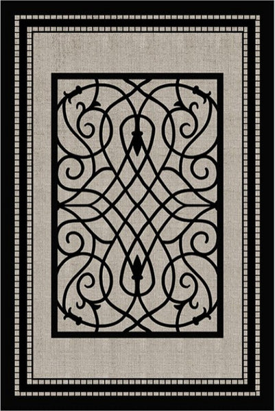 Dining Room Floor Rugs, Modern Area Rugs under Sofa, Modern Black Rugs for Living Room, Abstract Contemporary Rugs for Bedroom, Modern Carpets for Office-Paintingforhome