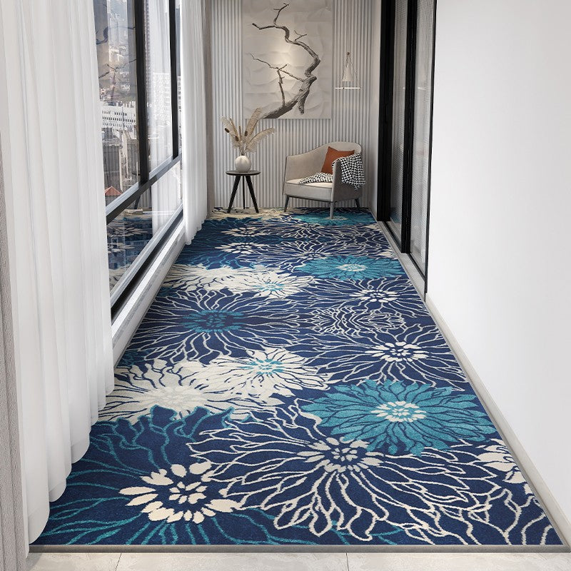 Entrance Hallway Runners, Extra Long Narrow Blue Runner Rugs, Washable Kitchen Runner Rugs, Modern Long Hallway Runners, Contemporary Entryway Runner Rug Ideas-Paintingforhome