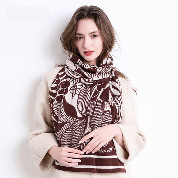 Casual Scarf for Women, Cold Weather Scarves, Soft Wool Scarf for Women, Modern Wool Scarf for Women