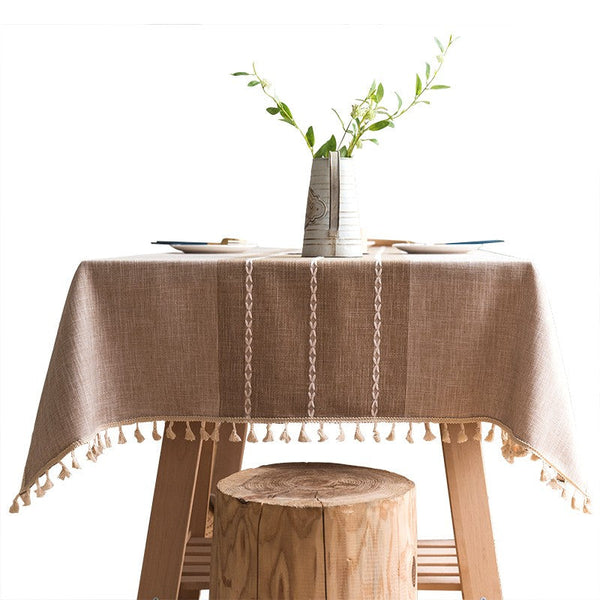 Rectangular Tablecloth for Oval Table, Kitchen Rectangular Table Covers, Modern Table Cloths for Dining Room, Farmhouse Cotton and Linen Tablecloths-Paintingforhome