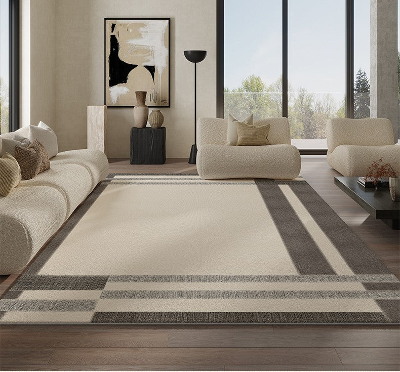 Geometric Contemporary Modern Rugs Next to Bed, Modern Carpets for Office, Abstract Area Rugs for Living Room, Modern Soft Rugs under Dining Room Table-Paintingforhome