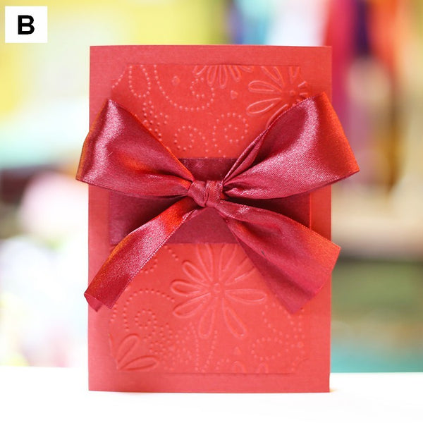 Unique Anniversary Greeting Card to Lovers, Beautiful Valentine's Day Greeting Card, Creative Birthday Greeting Card, Bowknot Greeting Cards, Original Handmade Wedding Greeting Card-Paintingforhome