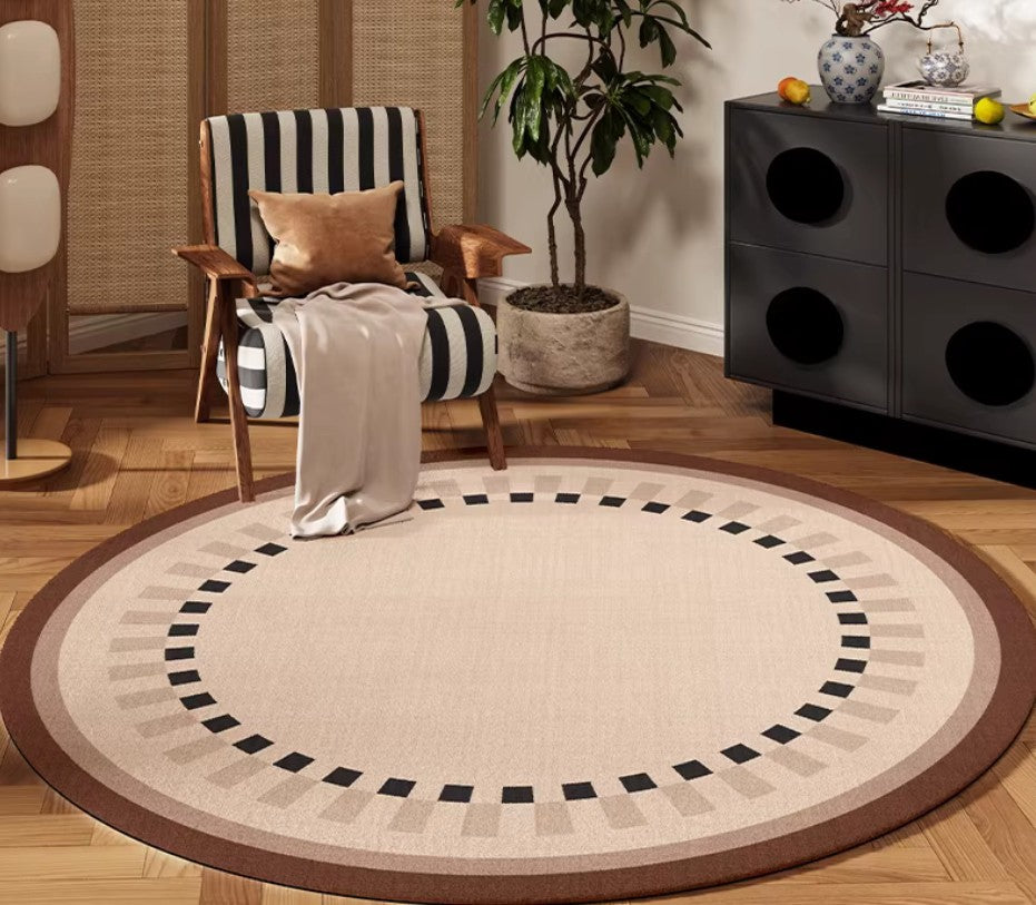 Mid Century Modern Rugs under Chairs, Bedroom Circular Modern Rugs, Ge ...