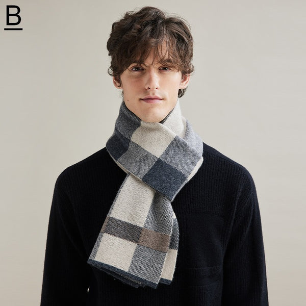 Thick Wool Scarf, Modern Fashion Scarf, Formal Men Scarf Styles, Casual Scarf Men, Men's Winter Scarf, Men's Wool Scarf Winter, Business Wool Scarf for Gentleman-Paintingforhome