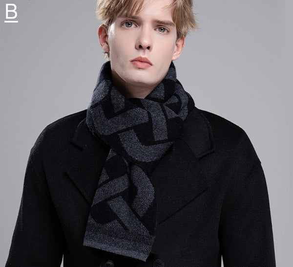 Casual Scarf Men, Wool Scarf for Gentleman, Thick Wool Scarf, Men's Winter Scarf, Men's Wool Scarf Winter, Fashion Scarf, Business Formal Men Scarf Styles-Paintingforhome