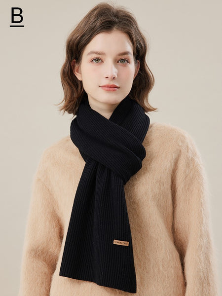 Fashion Designer Scarf, Casual Scarf for Women, Modern Winter Scarf, Cold Weather Scarf, Wool Scarf for Women, Soft Cashmere Scarf for Women-Paintingforhome