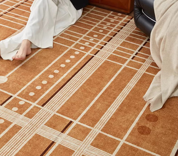 Large Contemporary Area Rugs for Dining Room, Modern Living Room Rug Ideas, Mid Century Modern Rugs for Bedroom-Paintingforhome