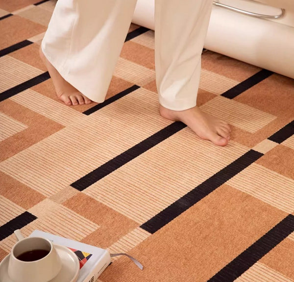 Mid Century Modern Rugs, Geometric Modern Rug Ideas for Living Room, Circular Modern Rugs for Bathroom, Modern Rugs for Bedroom, Round Rugs for Dining Room-Paintingforhome