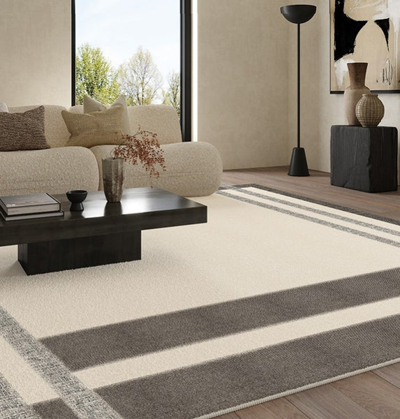 Geometric Contemporary Modern Rugs Next to Bed, Modern Carpets for Office, Abstract Area Rugs for Living Room, Modern Soft Rugs under Dining Room Table-Paintingforhome